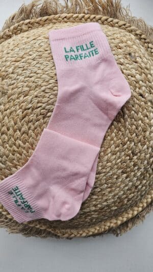 Chaussettes la fille parfaite rose