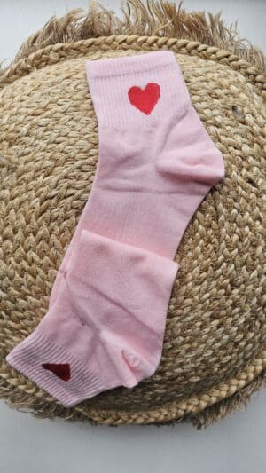 Chaussettes Coeur Rose