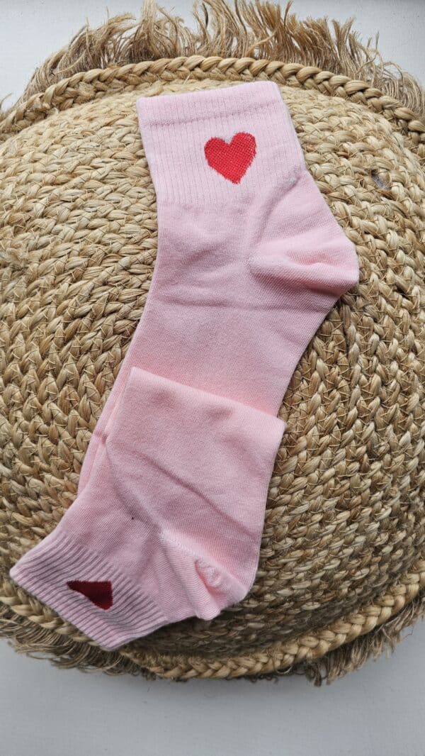 Chaussettes Coeur Rose – Image 2