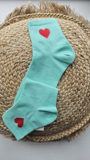 Chaussettes Coeur Vert