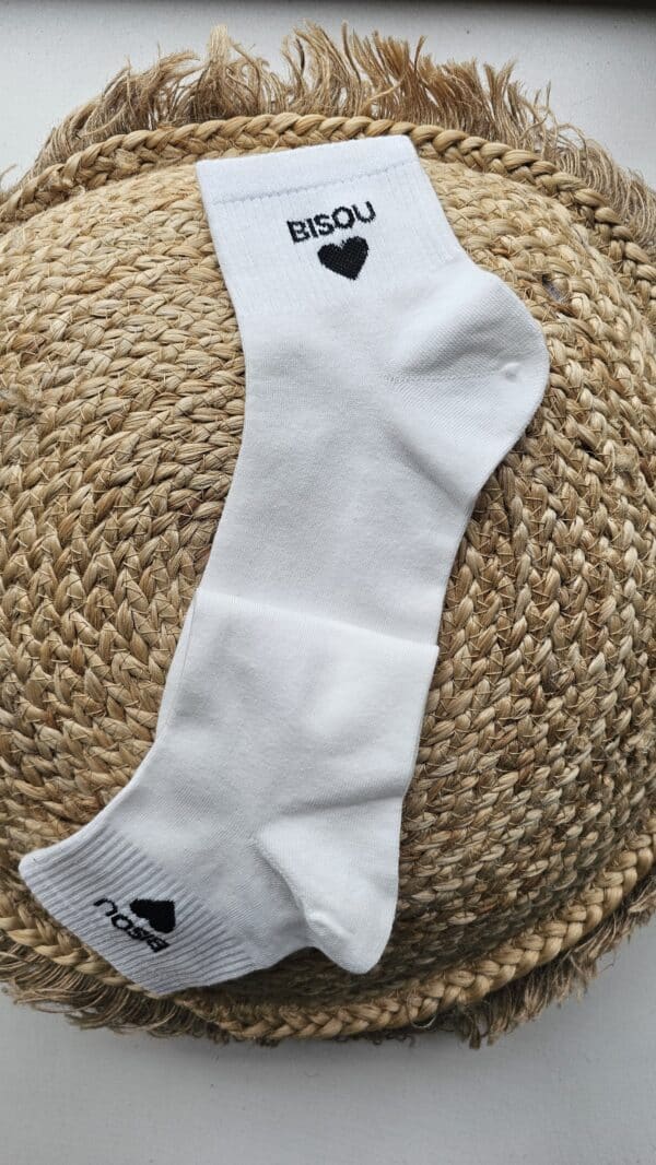 Chaussettes Bisous Blanche – Image 2