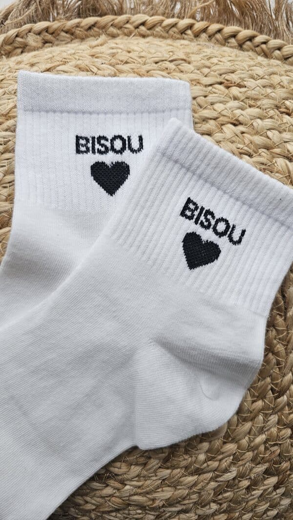 Chaussettes Bisous Blanche