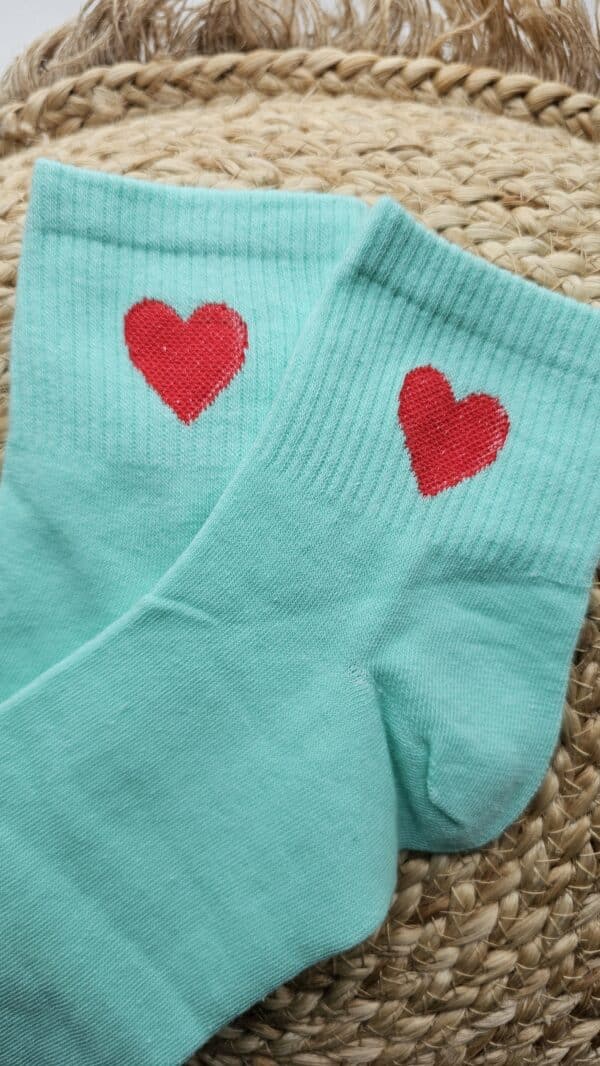 Chaussettes Coeur Vert