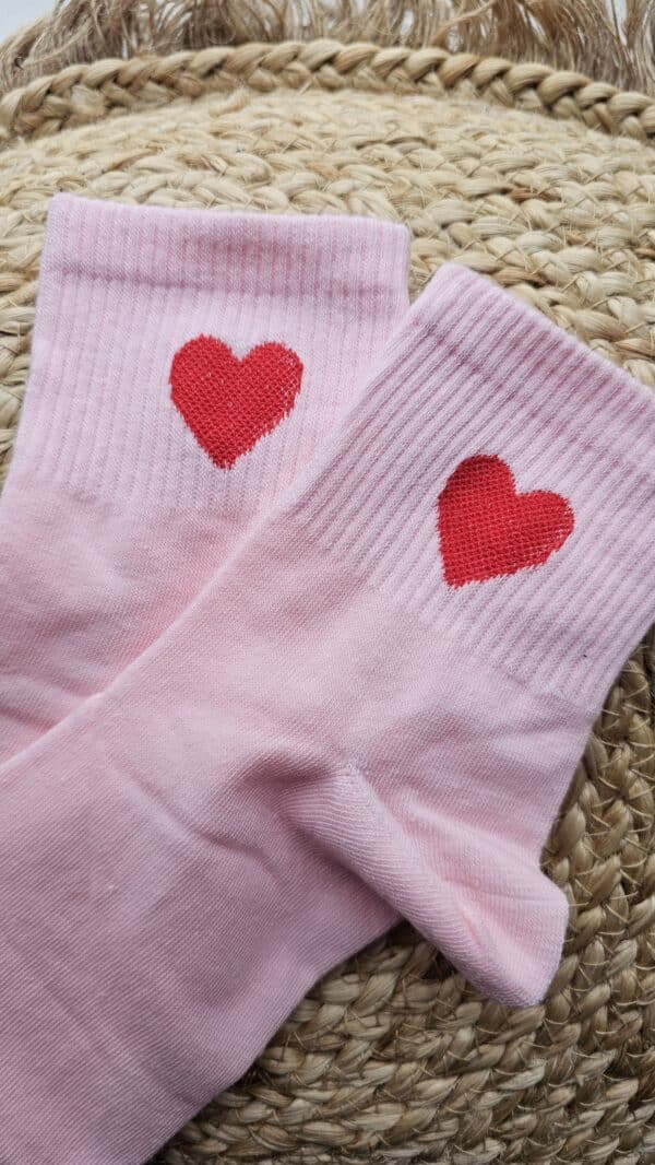 Chaussettes Coeur Rose